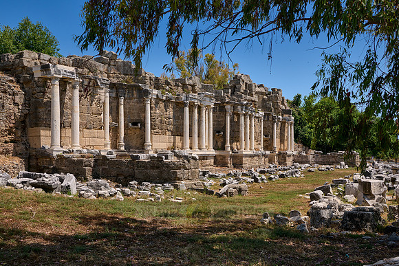Nymphaeum in ruins of the Roman city of Side