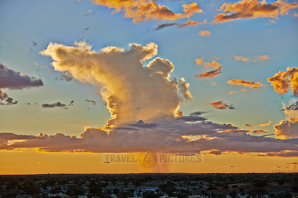 strong rain clouds during sunset