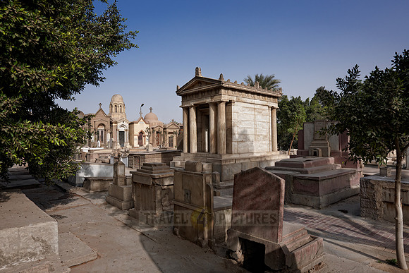 cemetery with tombs