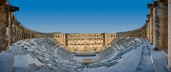 Panorama of Roman Theatre of Aspendos