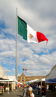 Oversized national flag on the Zocalo