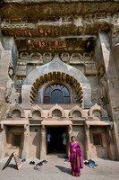 Ajanta caves, facade of cave 9