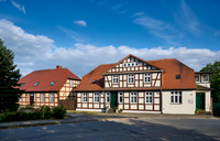 typical half-timbered house in Boitzenburg