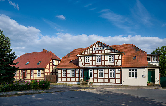 typical half-timbered house in Boitzenburg
