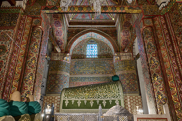 inside shot of Mausoleum and museum of Mevlana Rumi