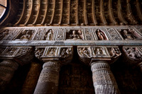 interior shot of Ajanta caves, cave 19