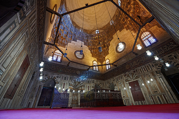 cupola inside Sultan Hassan Mosque