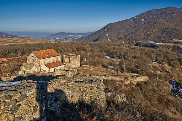 Dmanisi Sioni basilica and ruins of the Medieval fortress