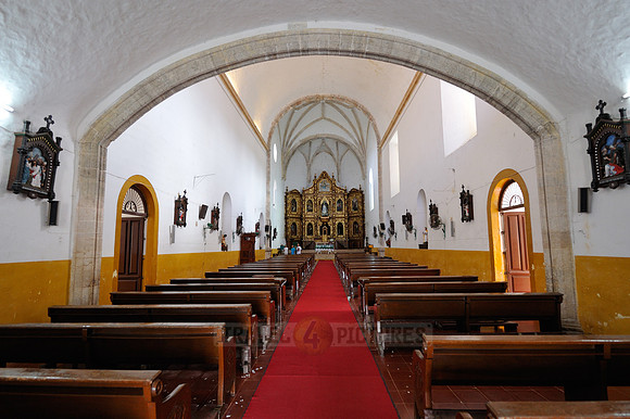 interior shot of Monastery San Antonio of Izamal