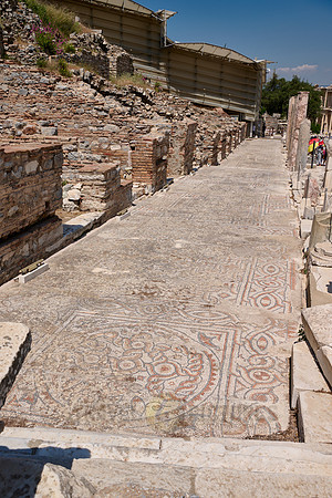 The Mosaic - paved sidewalk in Ephesus