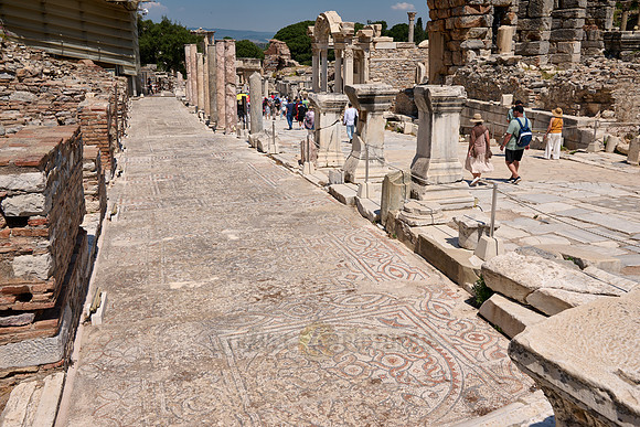 The Mosaic - paved sidewalk in Ephesus