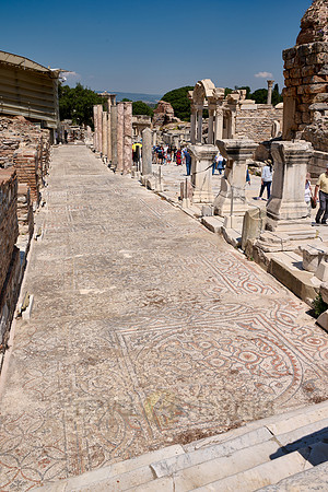 The Mosaic - paved sidewalk in Ephesus