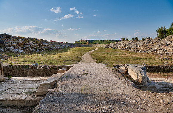 ruins Stadium in Roman city of Perge