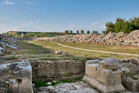 ruins Stadium in Roman city of Perge