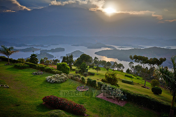 landscape of Lake Bunyonyi