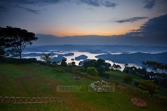 landscape of Lake Bunyonyi