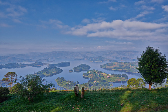 landscape of Lake Bunyonyi