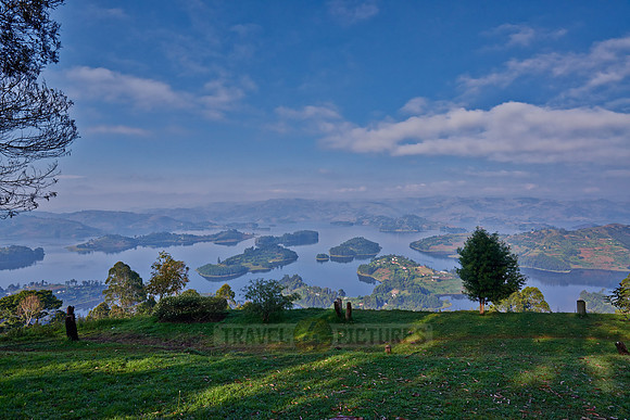landscape of Lake Bunyonyi