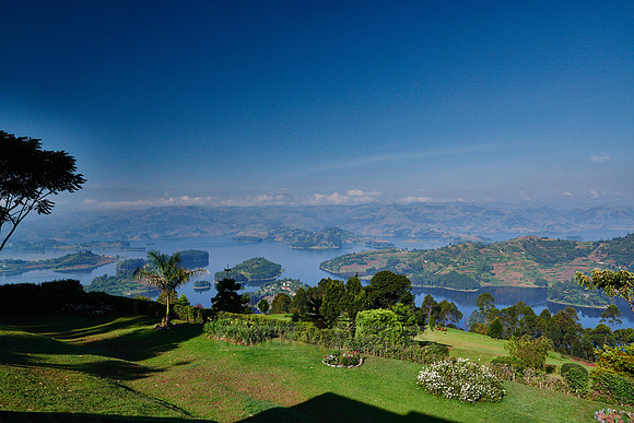 landscape of Lake Bunyonyi
