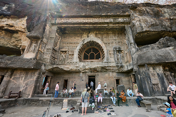 Ajanta caves, facade of Cave No. 26, Aurangabad