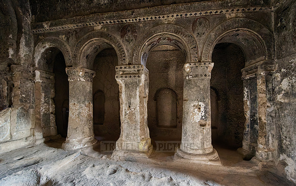 Cathedral in Selime rock monastery in Ihlara valley