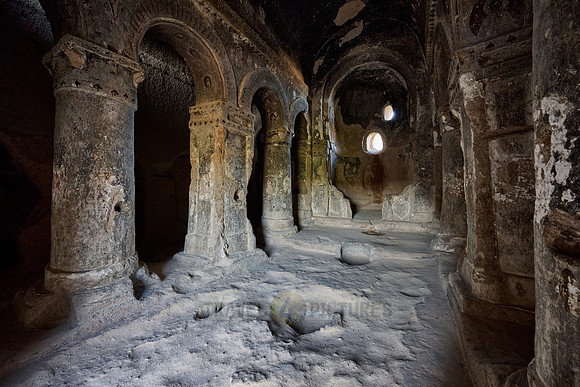 Cathedral in Selime rock monastery in Ihlara valley