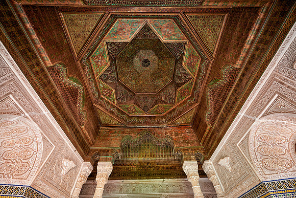 interior view with strong decoration of Telouet
