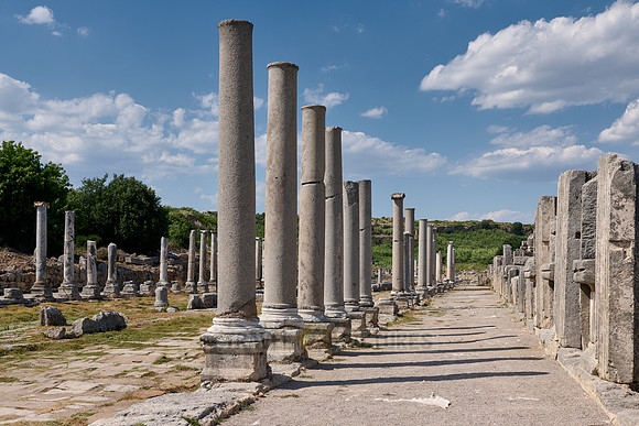 columns of collonnaded street of Perge