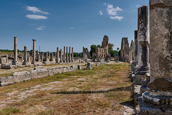 columns of collonnaded street of Perge