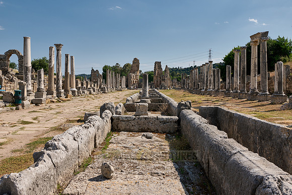 columns of collonnaded street of Perge