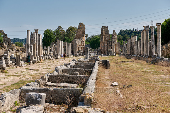 columns of collonnaded street of Perge