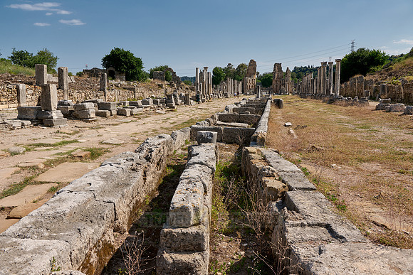 columns of collonnaded street of Perge