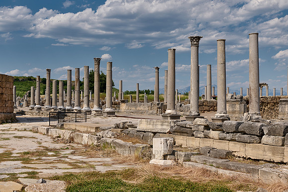 columns of collonnaded street of Perge