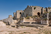Nymphaion of Caracalla, Roman North Bath and columns of collonnaded street