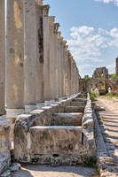 columns of western collonnaded street of Perge