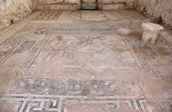 mosaic in ruins of the Roman city of Perge