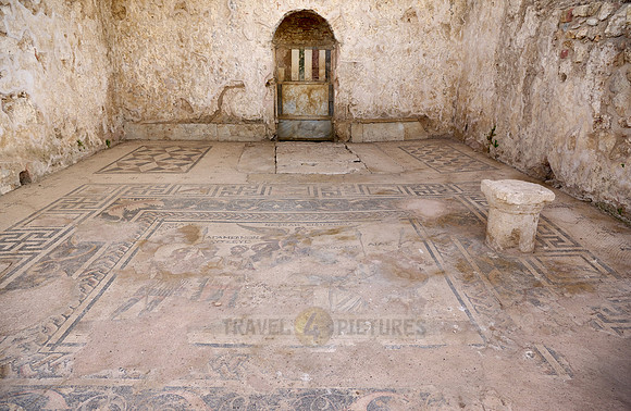 mosaic in ruins of the Roman city of Perge