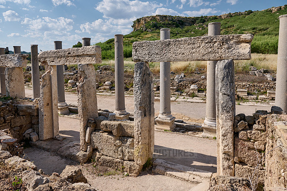 doors in ruins of the Roman city of Perge
