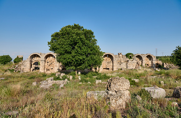 city wall of the Roman city of Perge