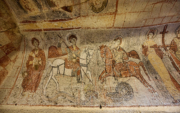 Snake church or St. Onuphrius church in goreme open air museum