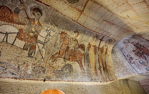 Snake church or St. Onuphrius church in goreme open air museum