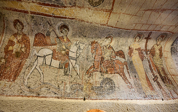 Snake church or St. Onuphrius church in goreme open air museum