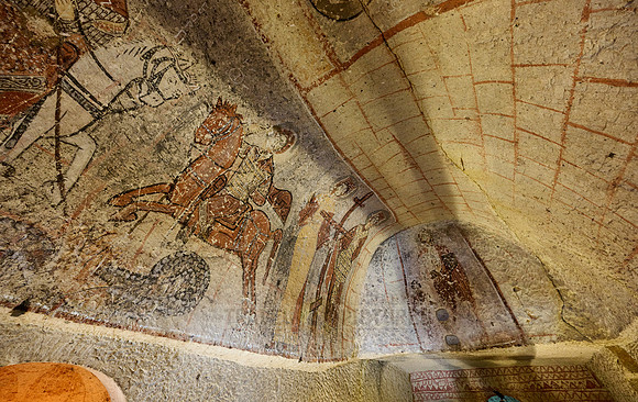 Snake church or St. Onuphrius church in goreme open air museum