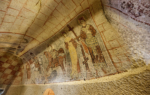 Snake church or St. Onuphrius church in goreme open air museum