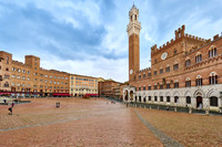 Palazzo Pubblico,Torre del Mangia and Piazza del Campo in Siena