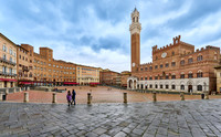 Palazzo Pubblico,Torre del Mangia and Piazza del Campo in Siena