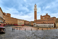 Palazzo Pubblico,Torre del Mangia and Piazza del Campo in Siena