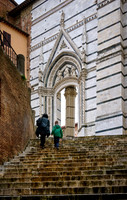 steps up to Cathedral of Siena