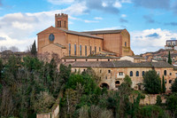 view over Siena with Basilica Cateriniana di San Domenico