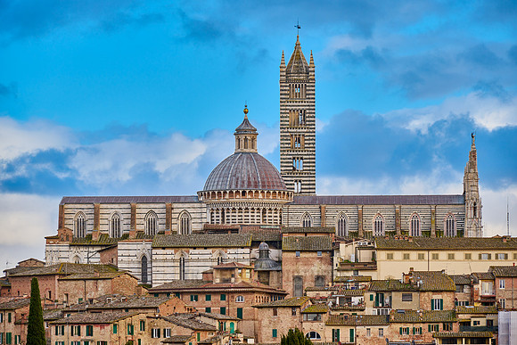 view over Siena with Cathedral